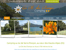 Tablet Screenshot of camping-serre-poncon.fr